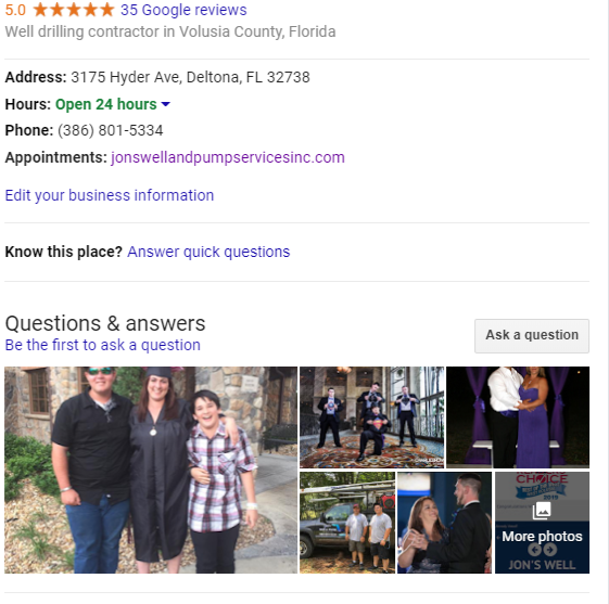 google my business photos