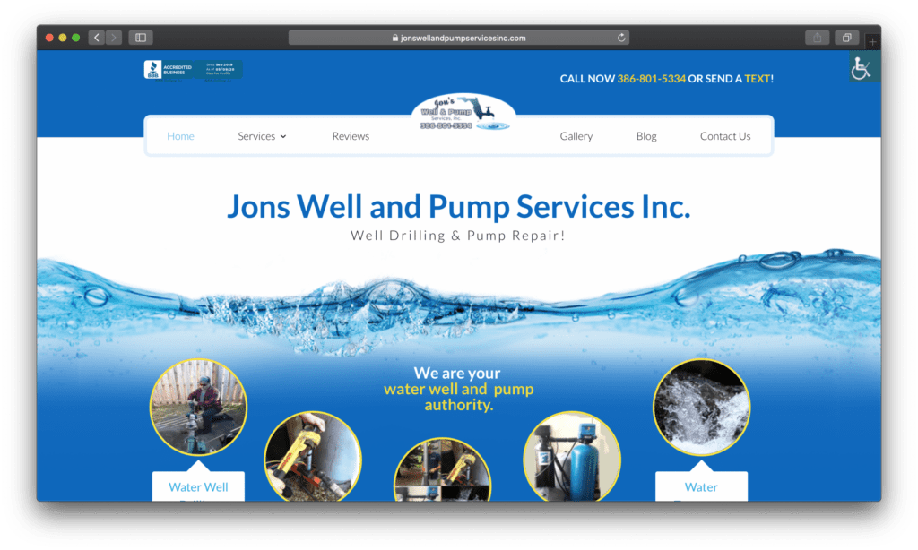 jons well and pump services Site